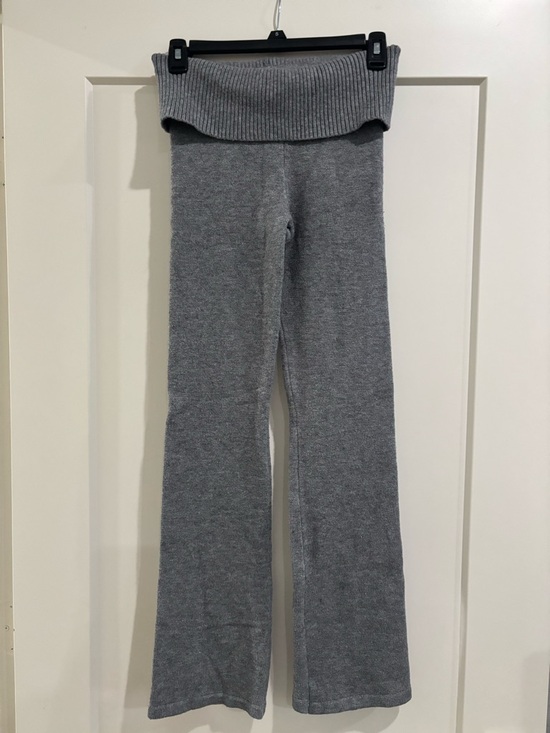 Aeropostale Pants - Aeropostale Gray Knit Fold-Over Waist Sweatpants